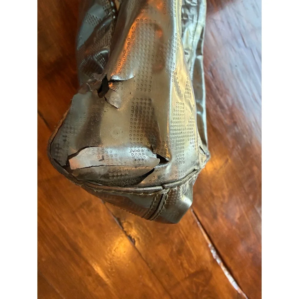 Michael Michael Kors Silver Metallic Tote Bag w/‎ Dust Bag